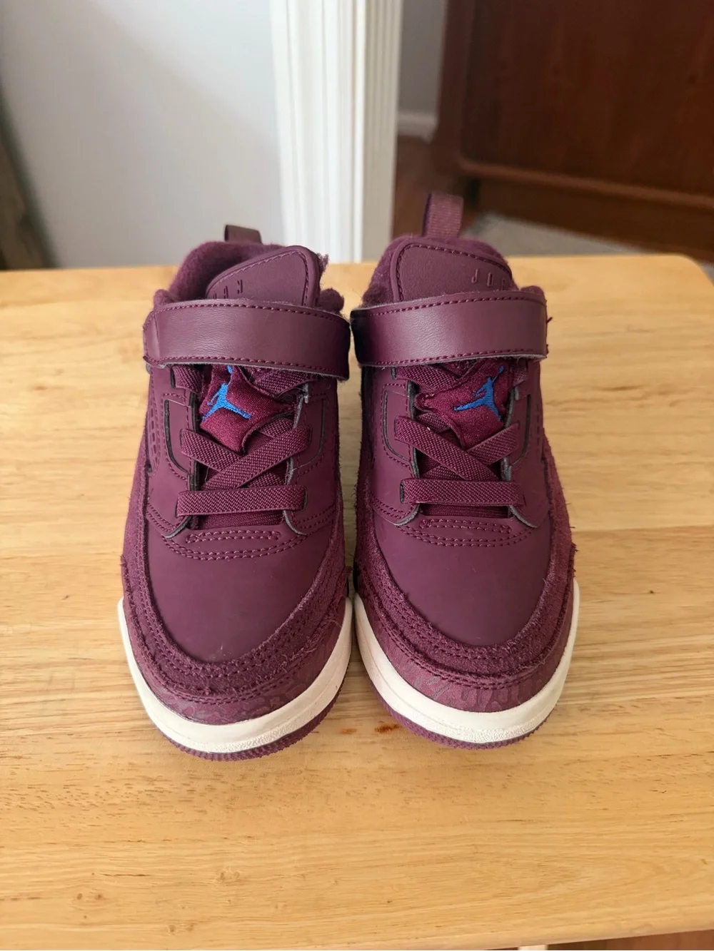 Nike Jordan Spizike Maroon High-Top Sneakers with Strap